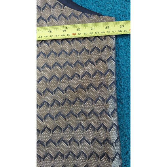 Edwards Vest Black and Gold Formal Casual Lattice Print Button Up Vest - Picture 4 of 9